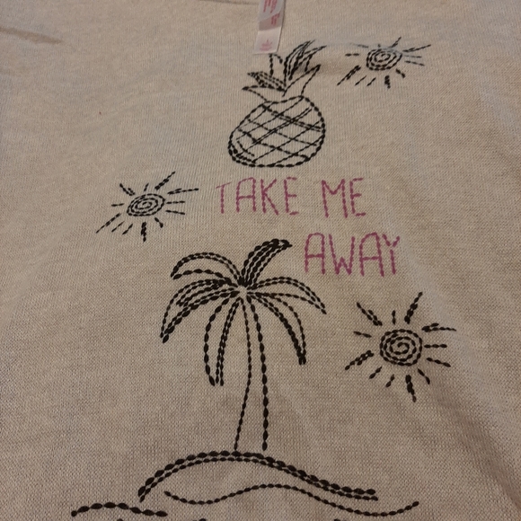 Xhilaration Pajama Top Womens Size Large Gray Pink Black Take Me Away Super Soft - Picture 8 of 9